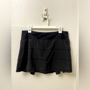 Lululemon Pace Rival Mid-Rise Skirt *Long Size 10 Black